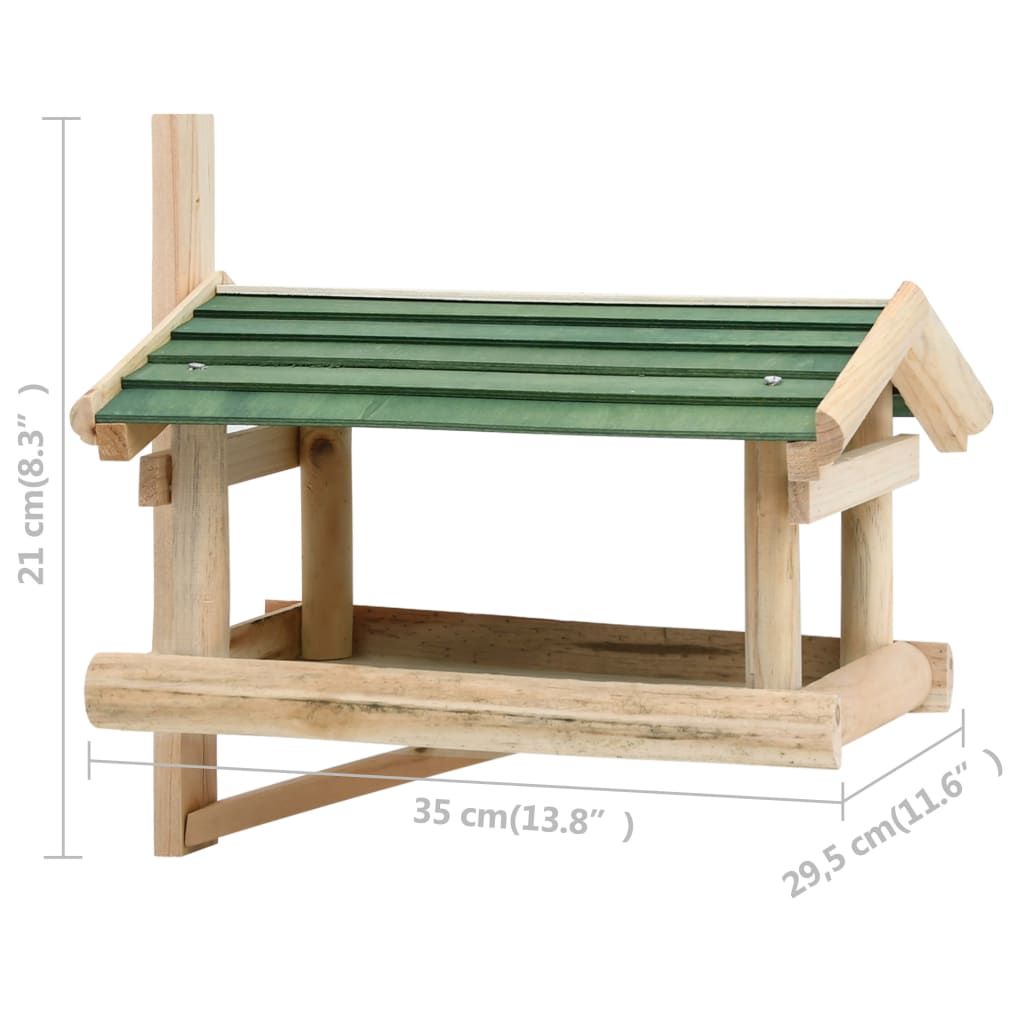 Attract Birds with This Rustic Green & Natural Wood Feeder