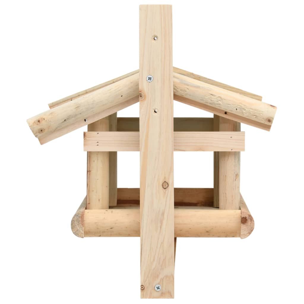 Attract Birds with This Rustic Green & Natural Wood Feeder