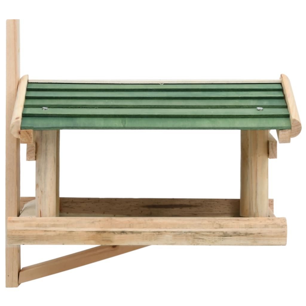Attract Birds with This Rustic Green & Natural Wood Feeder
