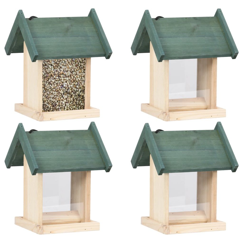 Welcome Feathered Friends with a Classic Wooden Bird Feeder Set