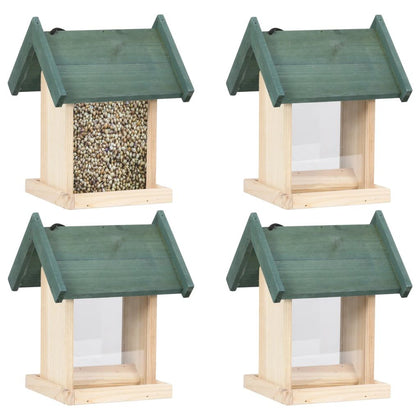 Welcome Feathered Friends with a Classic Wooden Bird Feeder Set