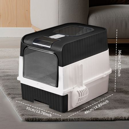 Magic Cube Intelligent Cat Litter Box – Open Design for Easy Access