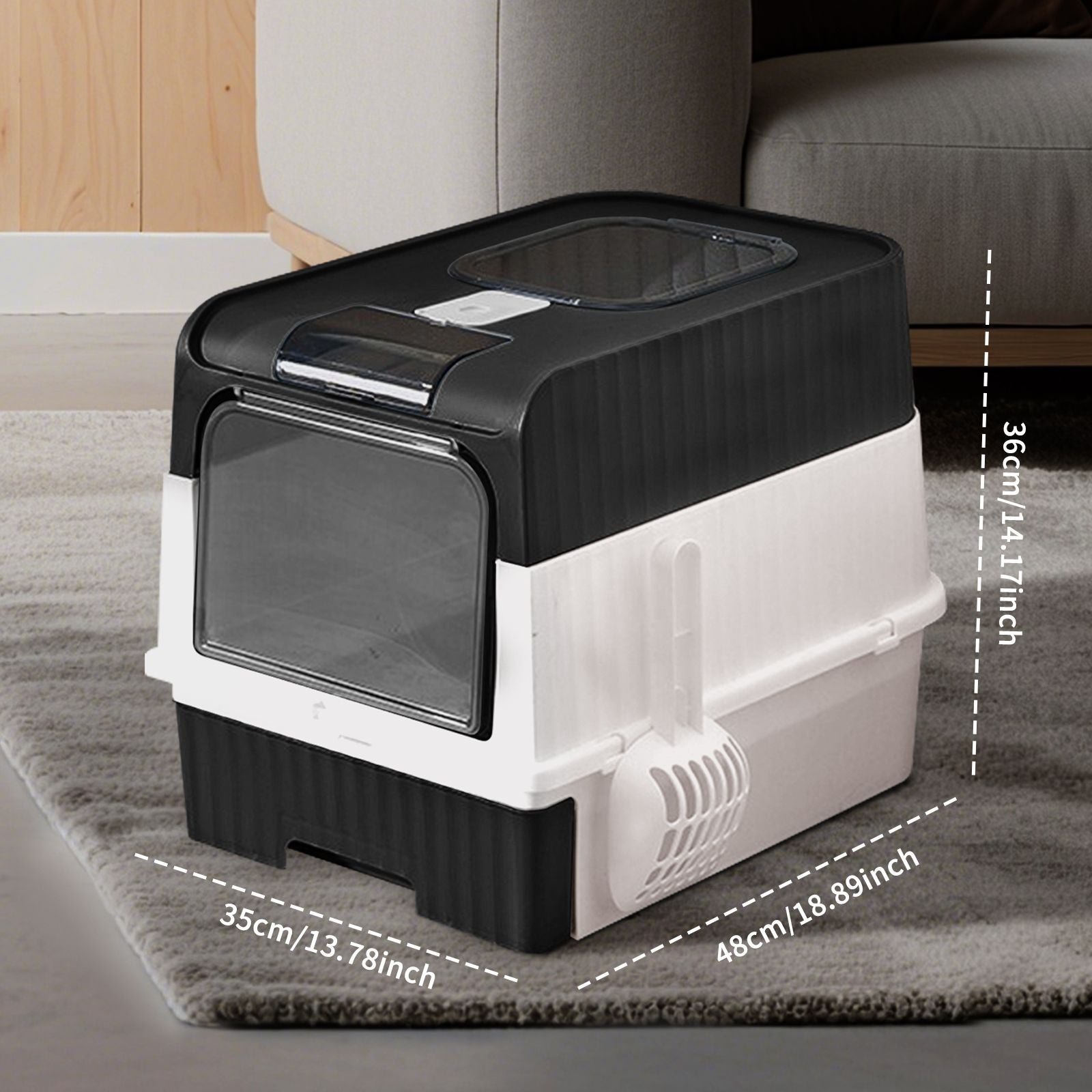 Magic Cube Intelligent Cat Litter Box – Open Design for Easy Access