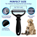 Black pet hair removal dog brush for hair removal - indoor cats use cat brush, long and short haired dogs use double-sided cat brush for hair removal and beauty tools, skin friendly