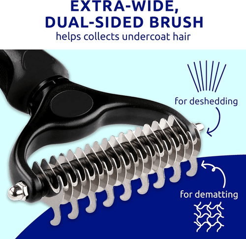 Dual-Head Deshedding Brush for Dogs and Cats – Pain-Free Grooming – image 2