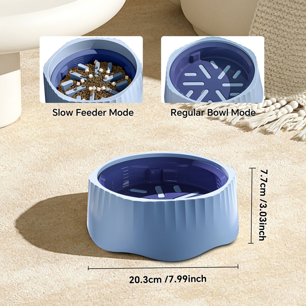 Switch Between Fast and Slow Feeding – Dual-Purpose Bowl for Happy, Healthy Pets