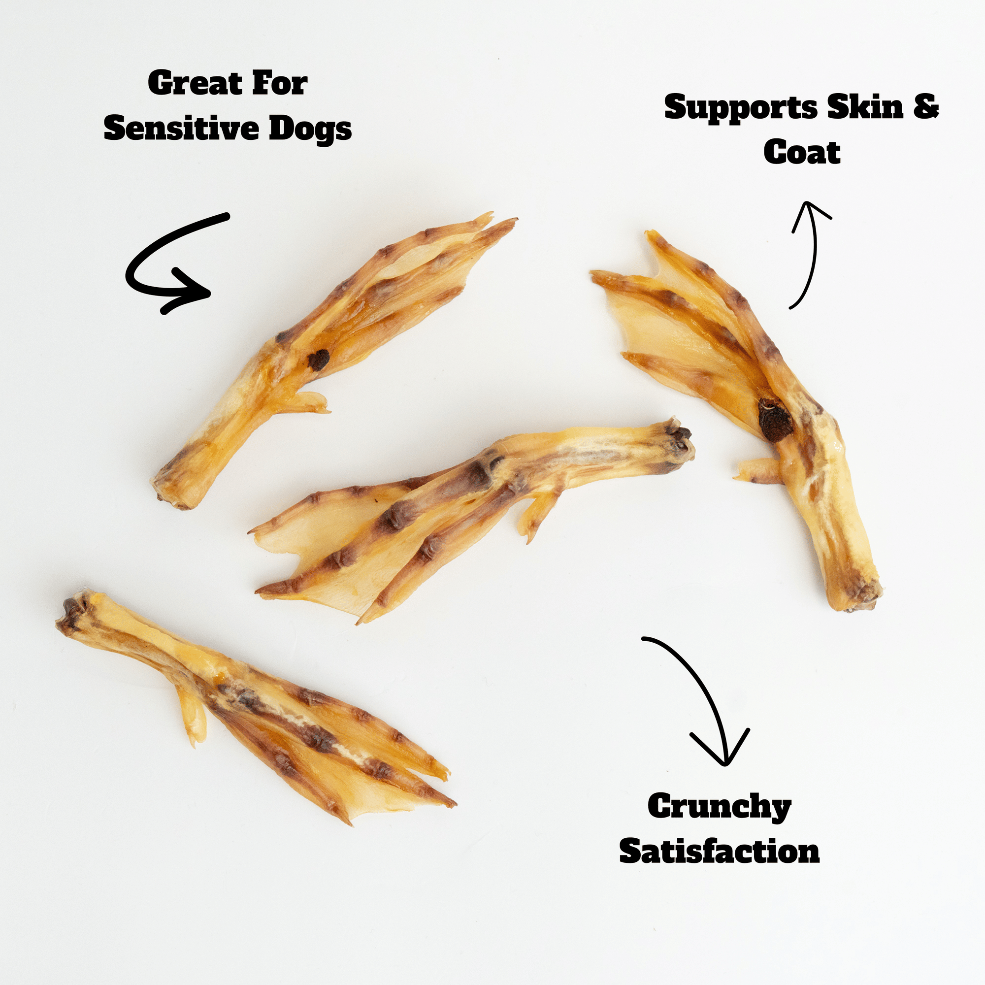 Crunchy Duck Feet Dog Treats – Single-Ingredient, Digestible & Novel Protein