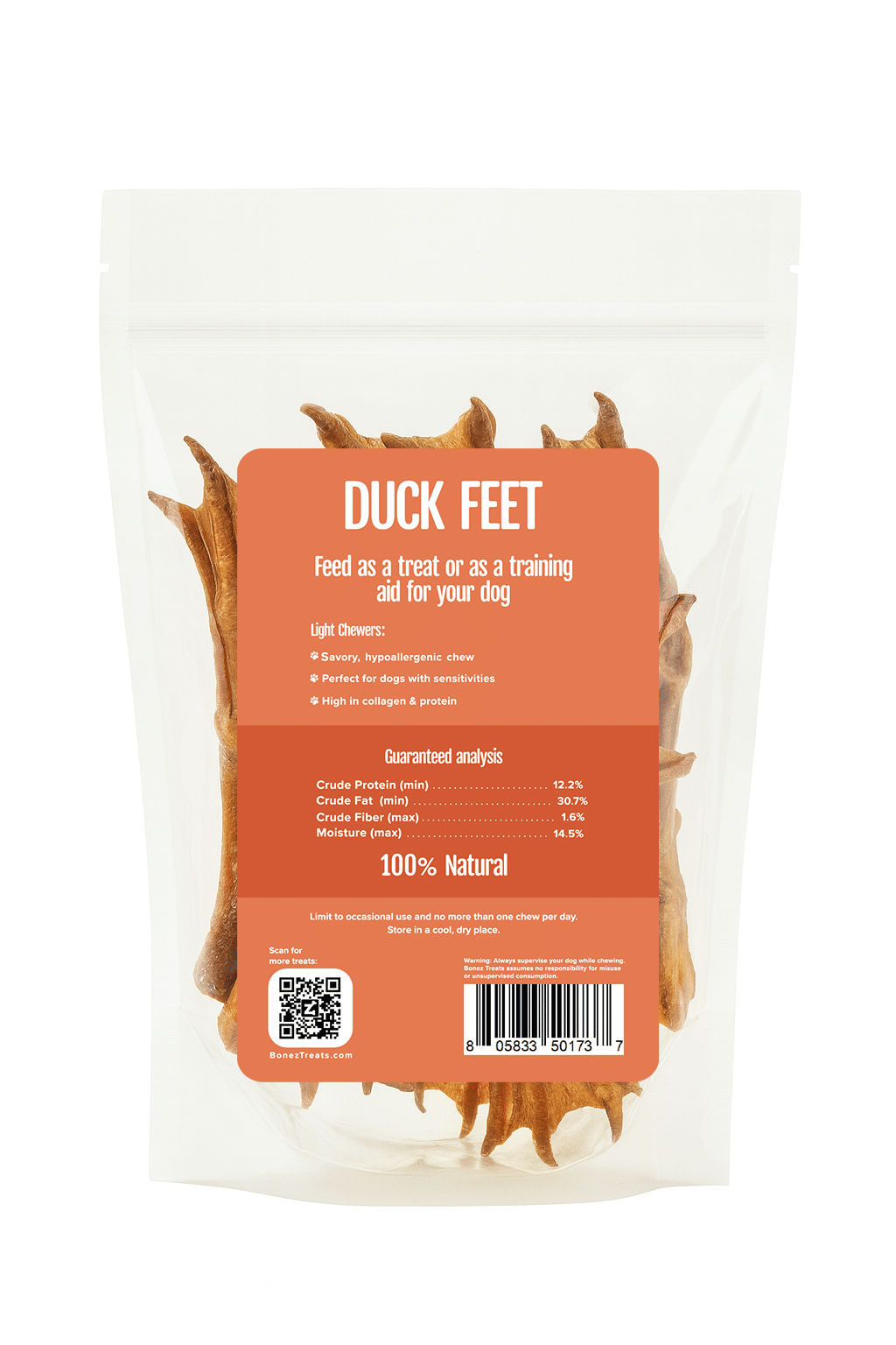 Crunchy Duck Feet Dog Treats – Single-Ingredient, Digestible & Novel Protein