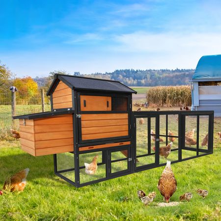 Large furniture-style Chicken Coop with Anti-UV Roof and Predator Defense