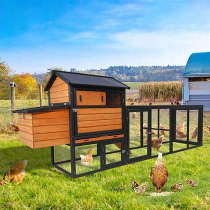 Large furniture-style Chicken Coop with Anti-UV Roof and Predator Defense