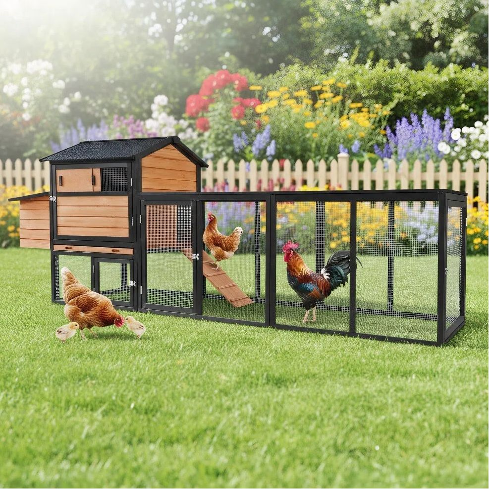 Large furniture-style Chicken Coop with Anti-UV Roof and Predator Defense