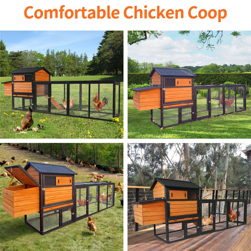 Large furniture-style Chicken Coop with Anti-UV Roof and Predator Defense