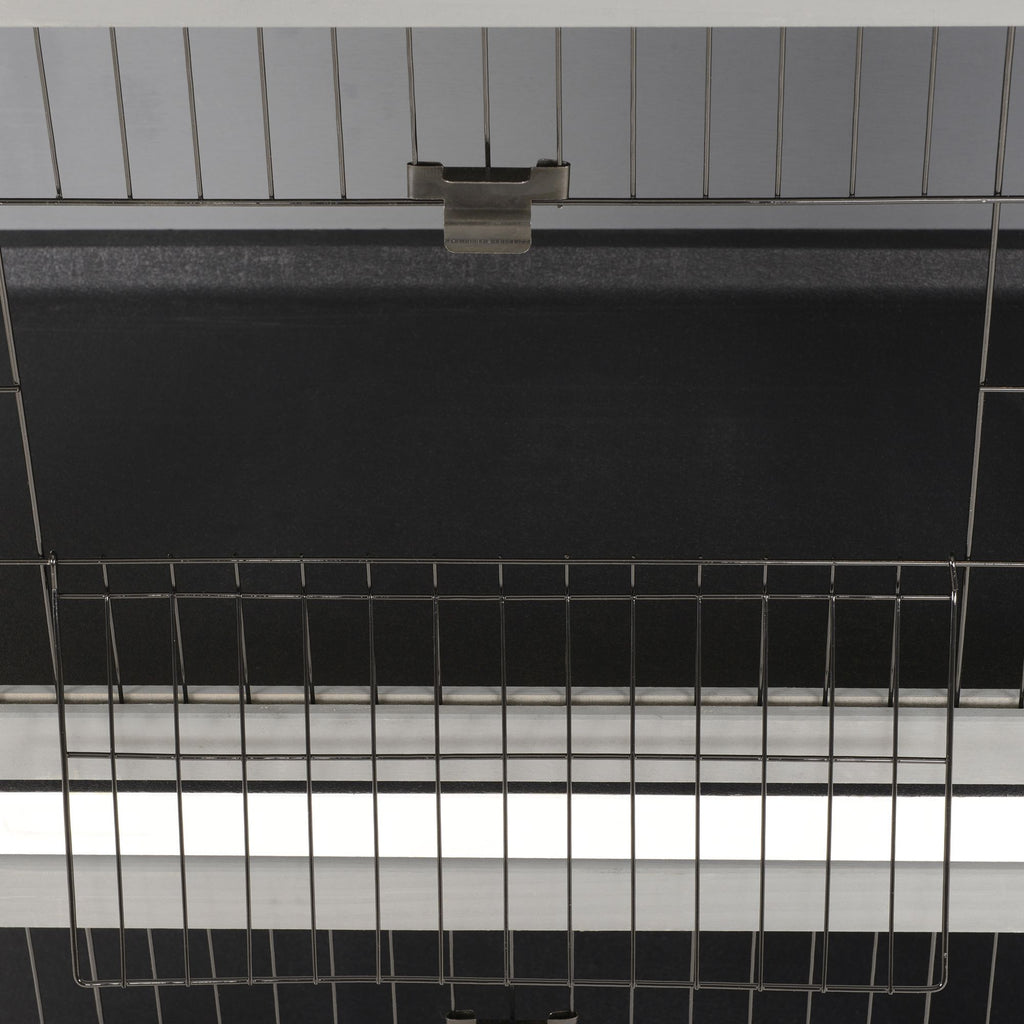 2-in-1 Outdoor Rabbit Hutch with Lockable Doors and water-ready Roof