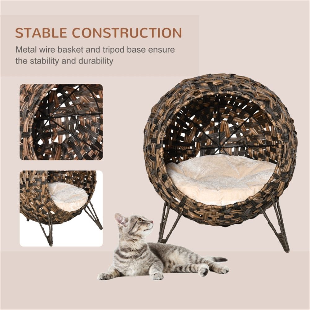 Give Your Cat a Cozy Hideaway with This Stylish Rattan Cat House