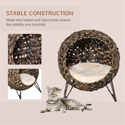 Give Your Cat a Cozy Hideaway with This Stylish Rattan Cat House