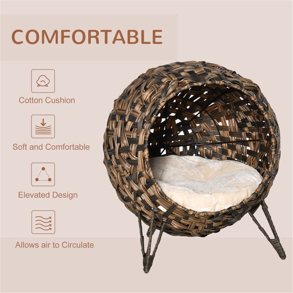 Give Your Cat a Cozy Hideaway with This Stylish Rattan Cat House