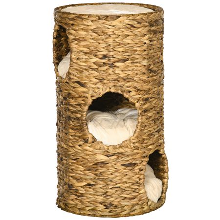 3-Story Cat Condo Tower with Cozy Hideaways and Plush Cushions