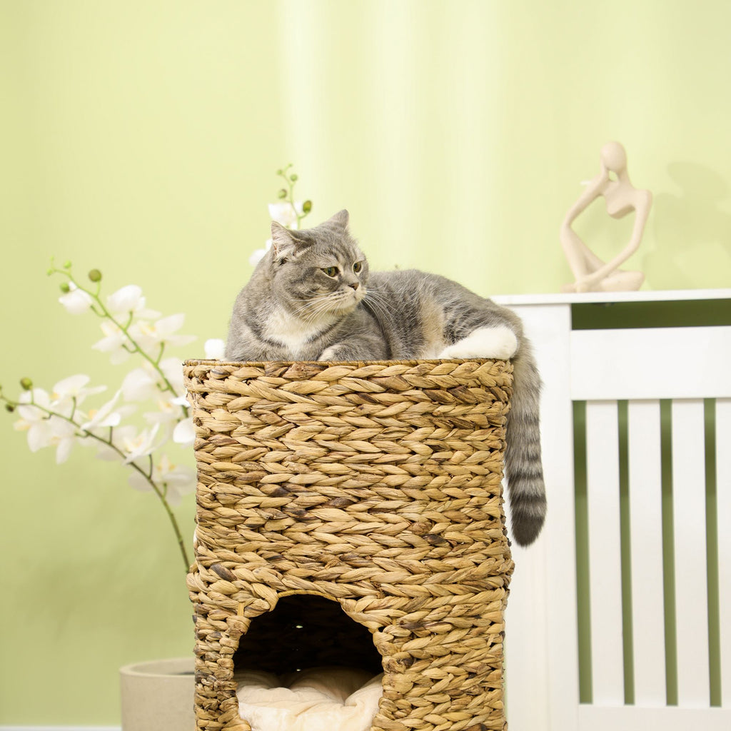 3-Story Cat Condo Tower with Cozy Hideaways and Plush Cushions