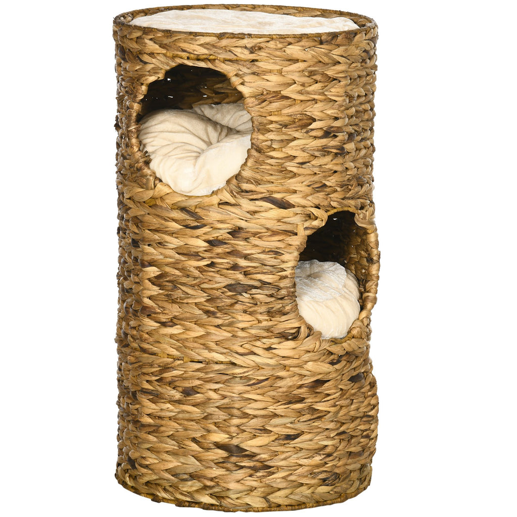 3-Story Cat Condo Tower with Cozy Hideaways and Plush Cushions