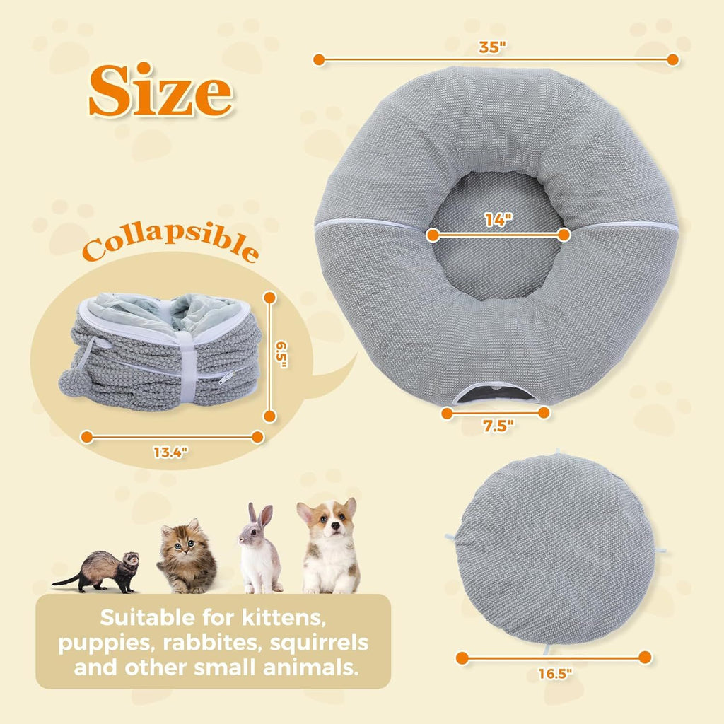 Doughnut Tunnel for Indoor Cats and Small Pets