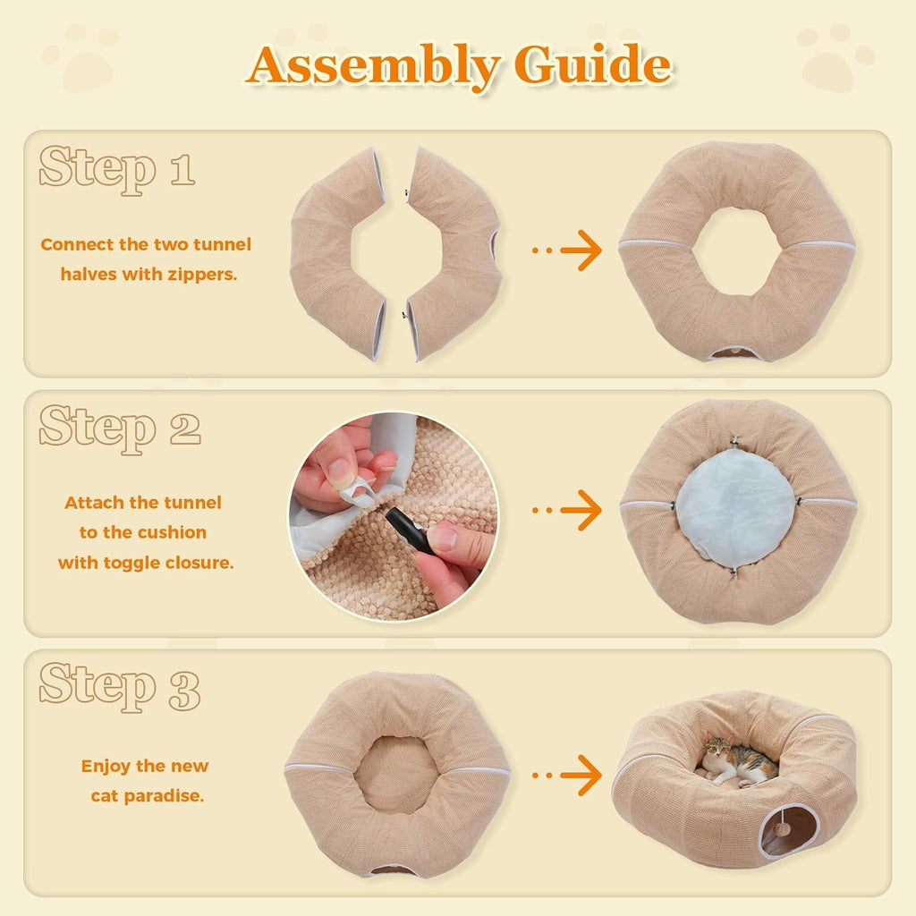 Doughnut Tunnel for Indoor Cats and Small Pets