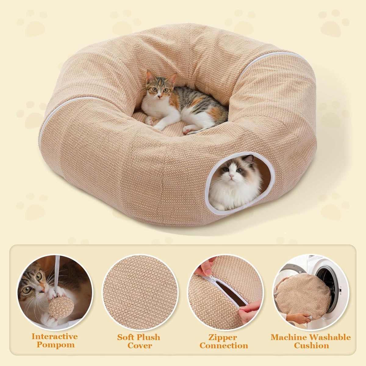 Doughnut Tunnel for Indoor Cats and Small Pets