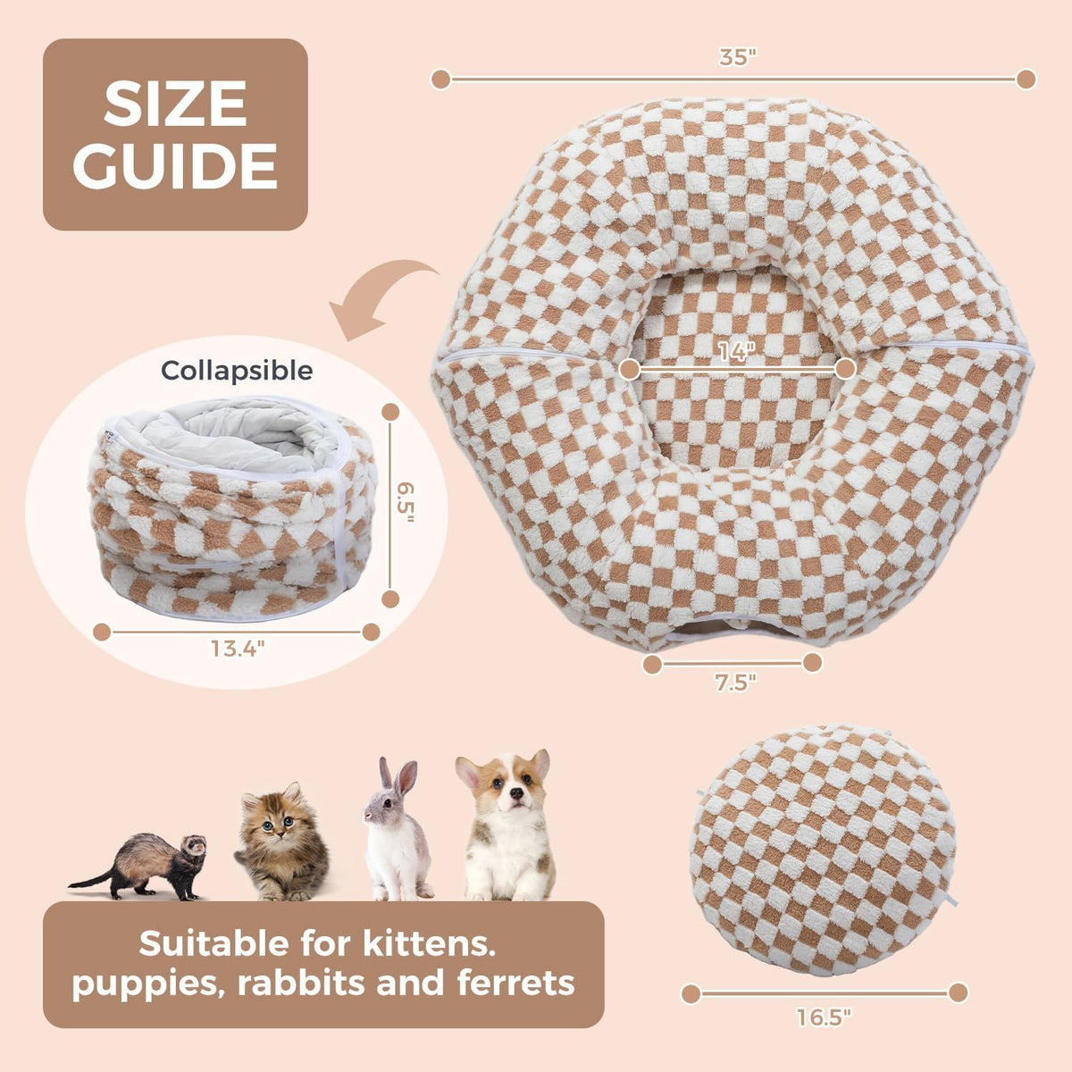 Doughnut Tunnel for Indoor Cats and Small Pets
