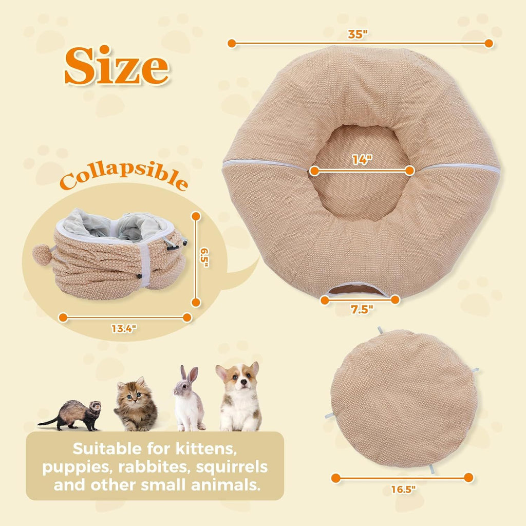 Doughnut Tunnel for Indoor Cats and Small Pets