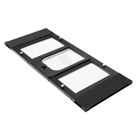 Cat Door for Window, Adjustable to Fit Window Width 31"-36", 4 Secure Lock Modes, Aluminum Frame and