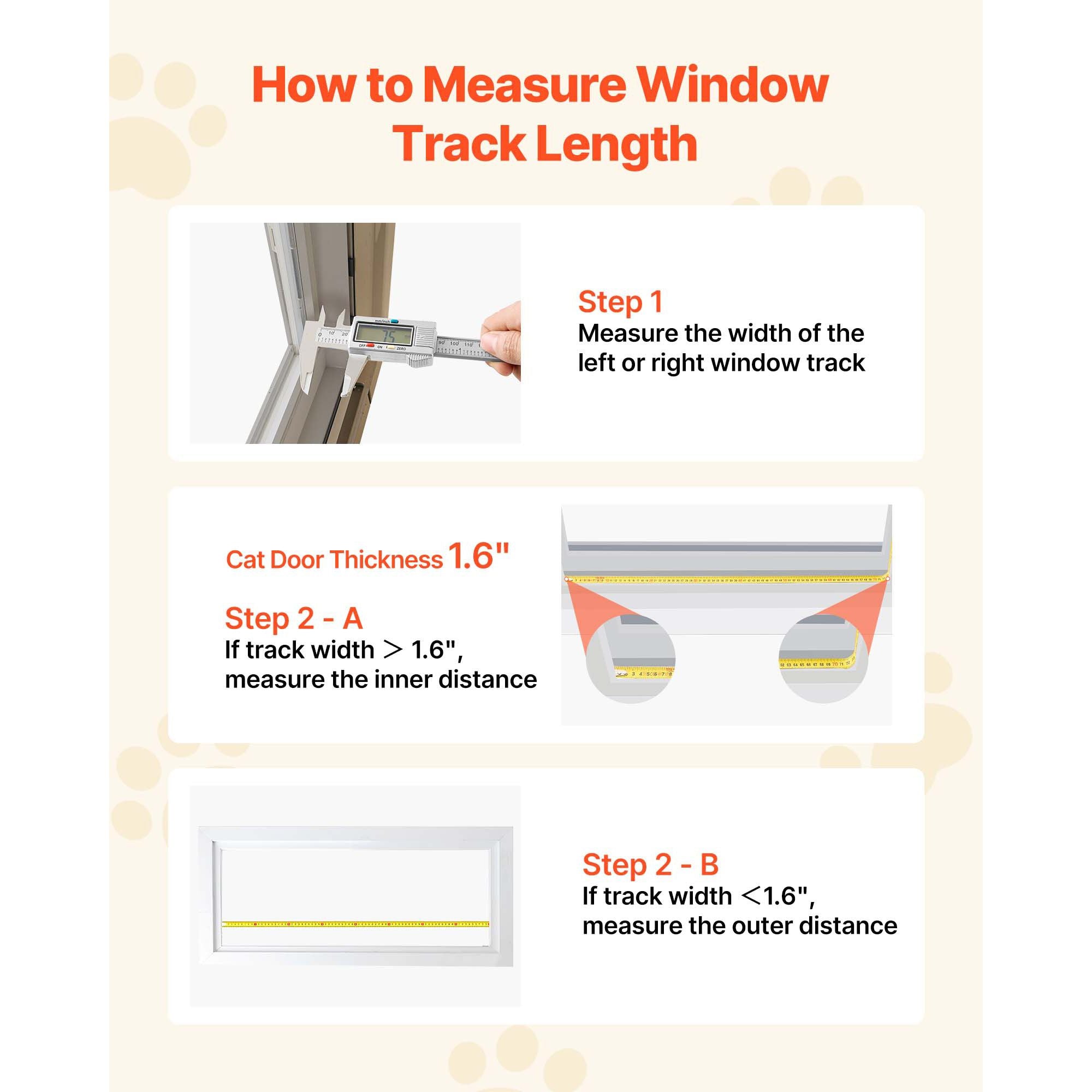 Adjustable Cat Door for Windows: 4-Way Lock, Magnetic Seal, Tool-Free