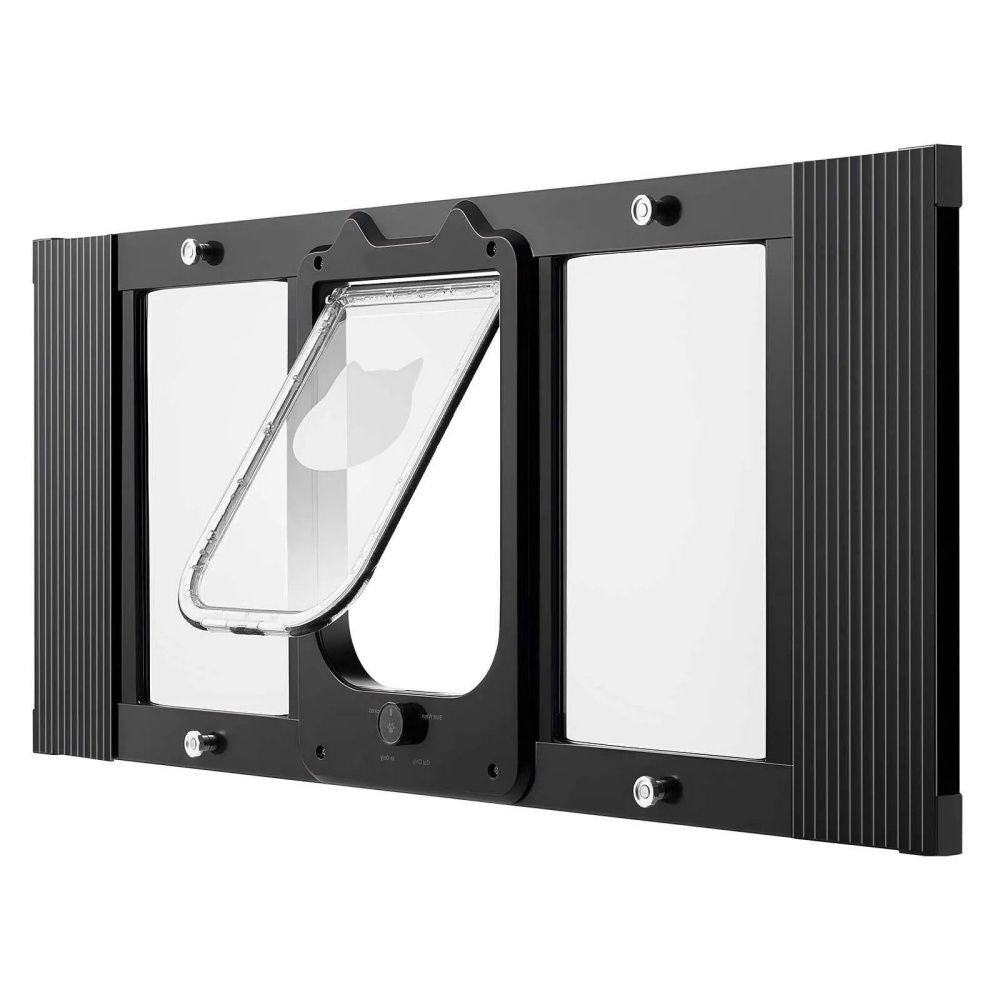 Cat Door for Window with Adjustable Length for Indoor