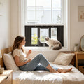 Cat Door for Window with Adjustable Length for Indoor