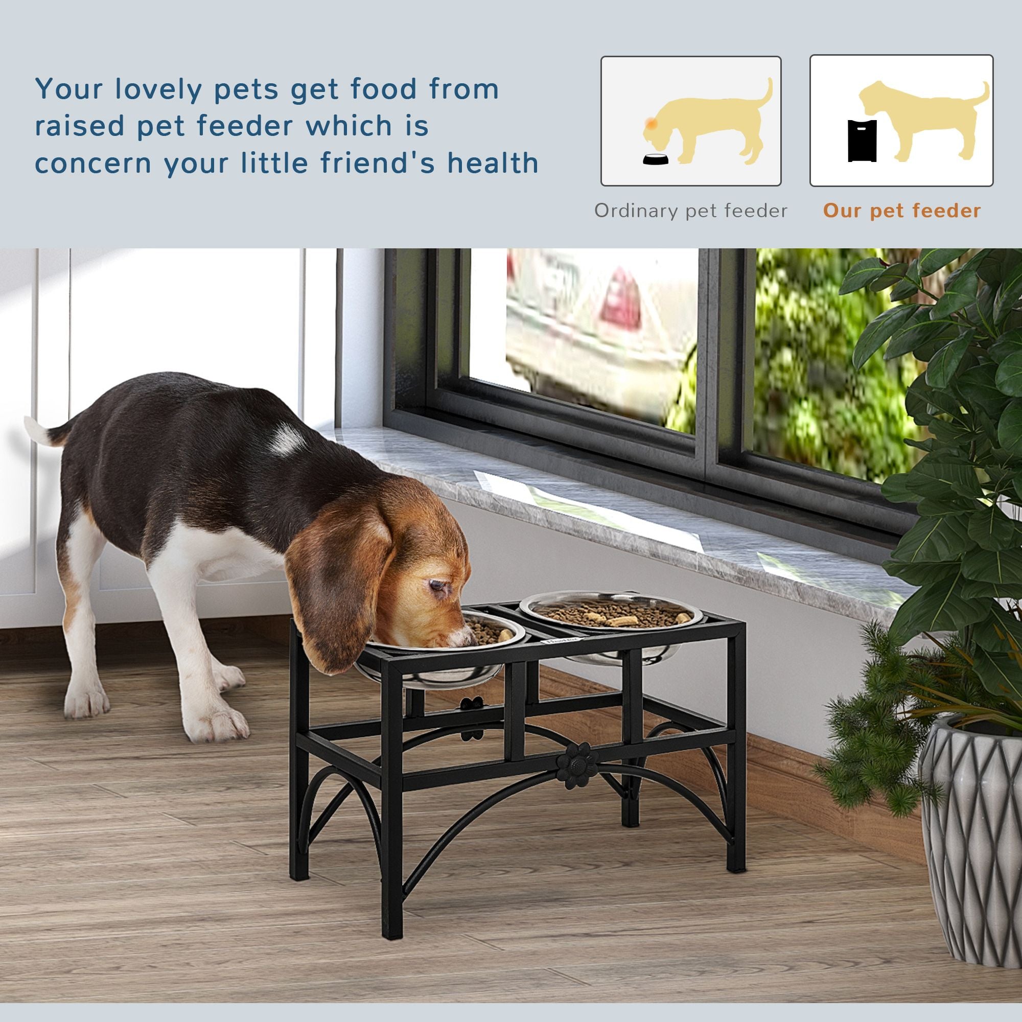 Elevate Mealtime with a 2-in-1 Stainless Steel Cat Food Feeder Bowl