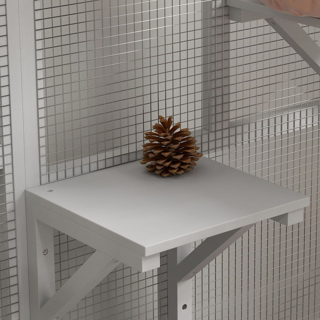 Indoor Cat Enclosure on Wheels with Multi-Level Fun and Hammock