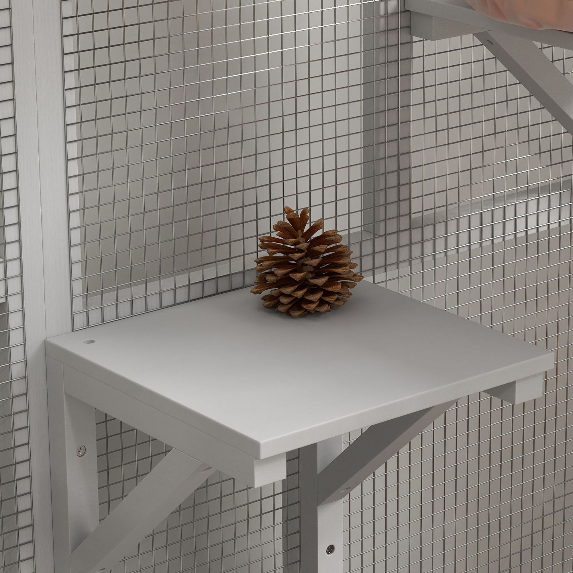 Indoor Cat Enclosure on Wheels with Multi-Level Fun and Hammock