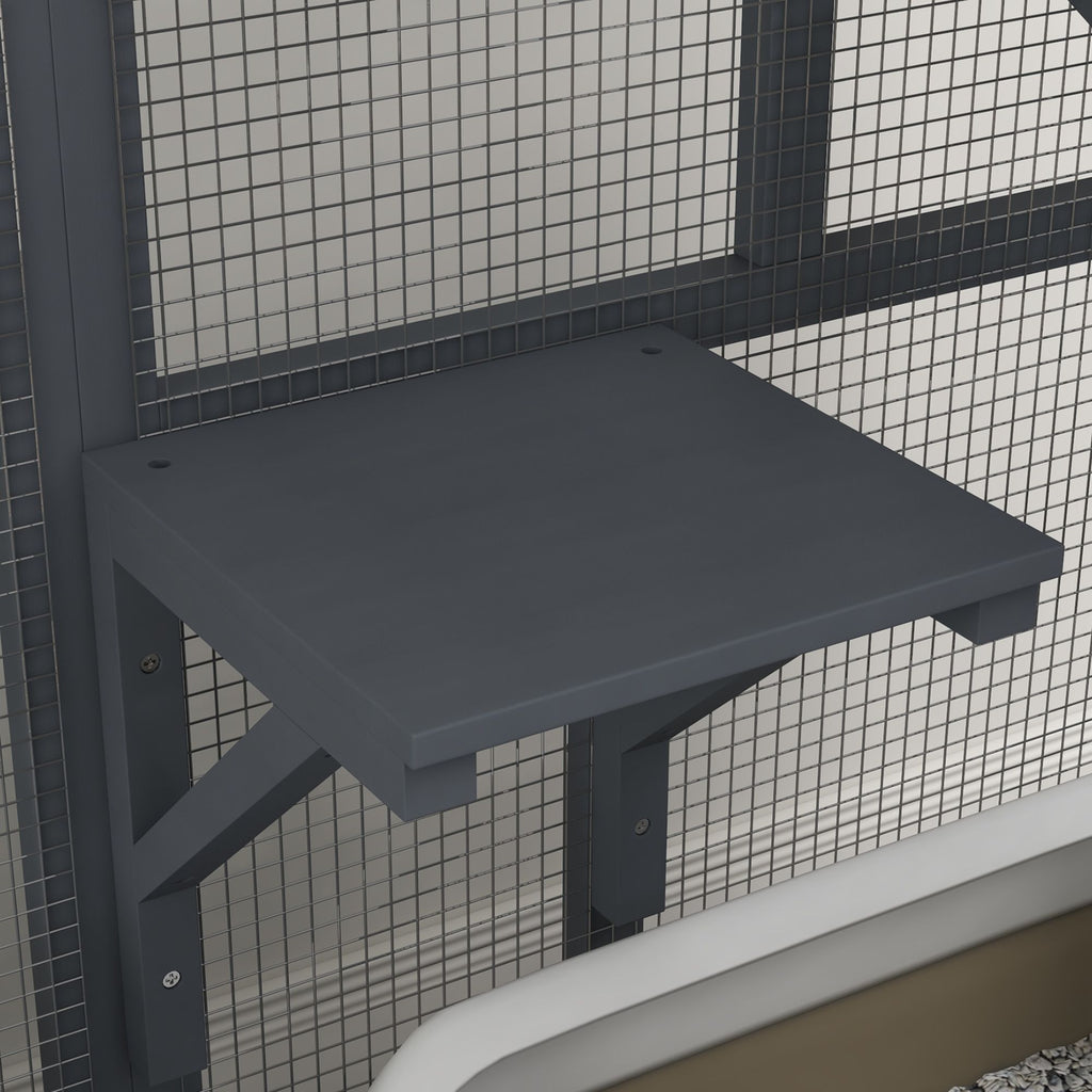 Multi-Level Cat Enclosure on Wheels with Openable Top – Fun & Secure