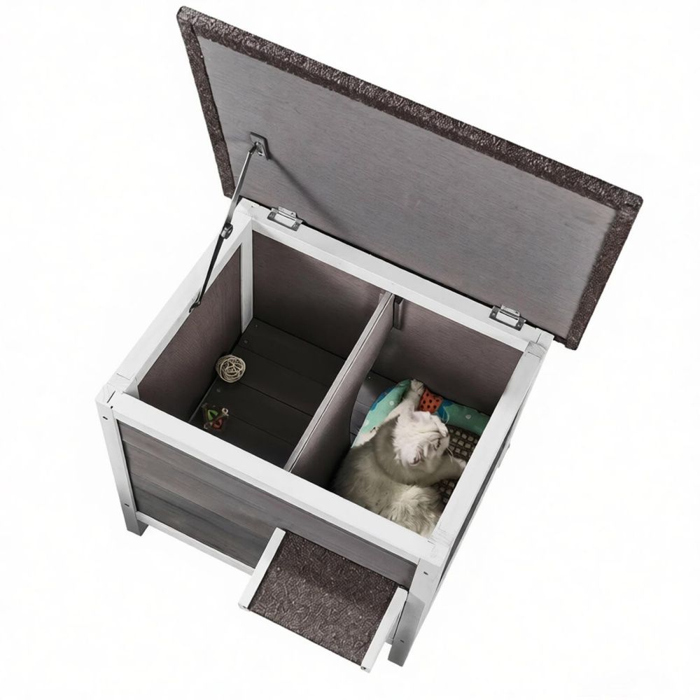 Cat House with Easy to Clean and Waterproof Asphalt for Outdoor
