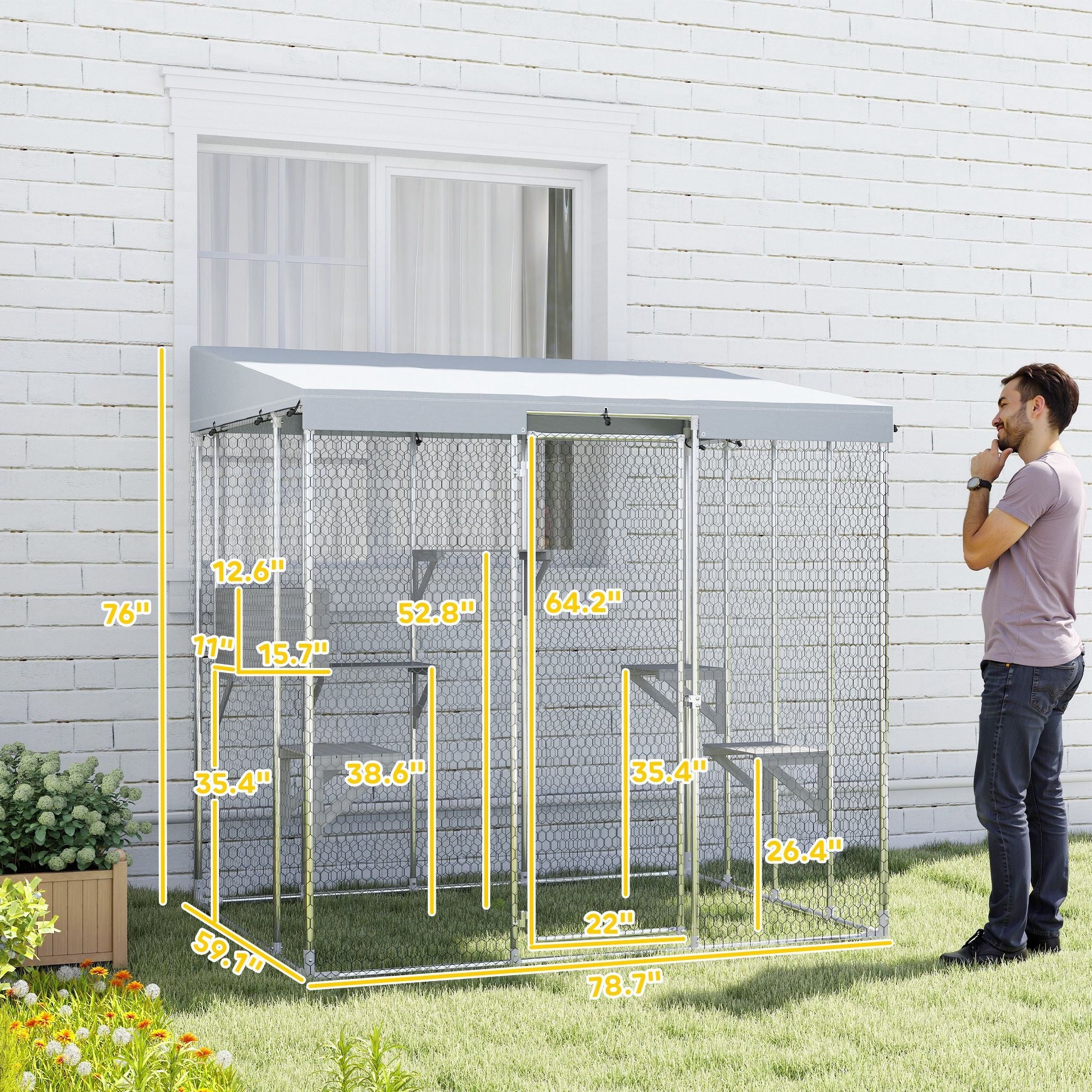 Spacious 32 Sq Outdoor Catio with Multiple Platforms and Sleeping Condo