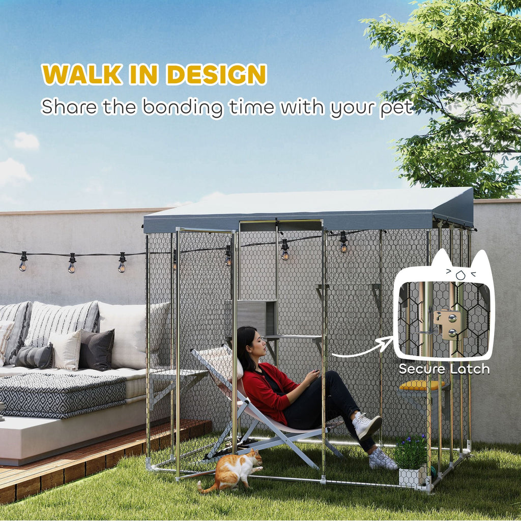 Spacious 32 Sq Outdoor Catio with Multiple Platforms and Sleeping Condo
