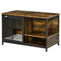 Stylish Cat Kennel End Table: Cozy Hideaway with Storage & Ventilation