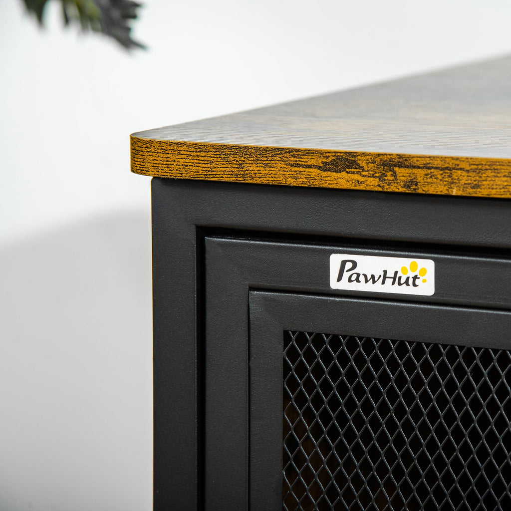 Stylish Cat Kennel End Table: Cozy Hideaway with Storage & Ventilation
