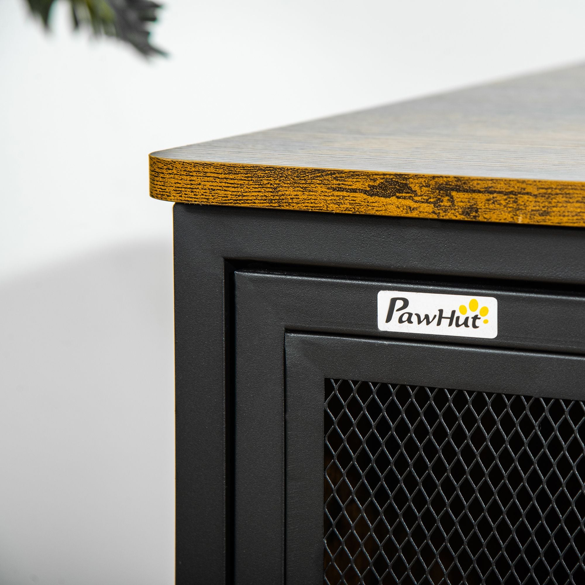 Stylish Cat Kennel End Table: Cozy Hideaway with Storage & Ventilation