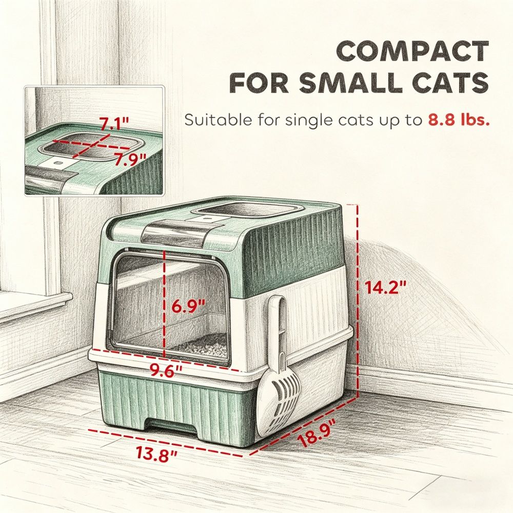 Cat Litter Box 18.9 Inches