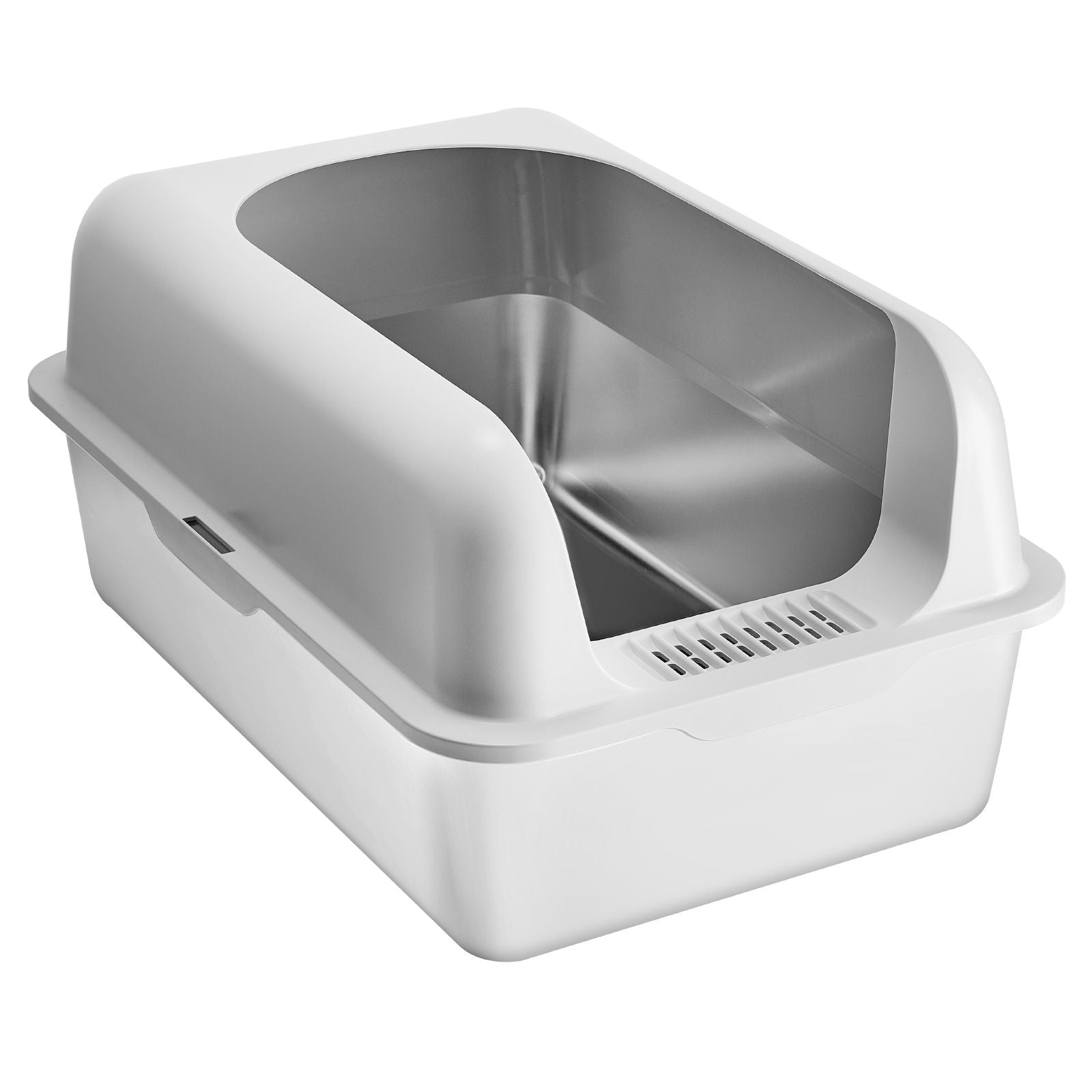 Cat Litter Box with High Sides & Filtering Foot Board – Odor-Free Cleaning, Includes Scoop
