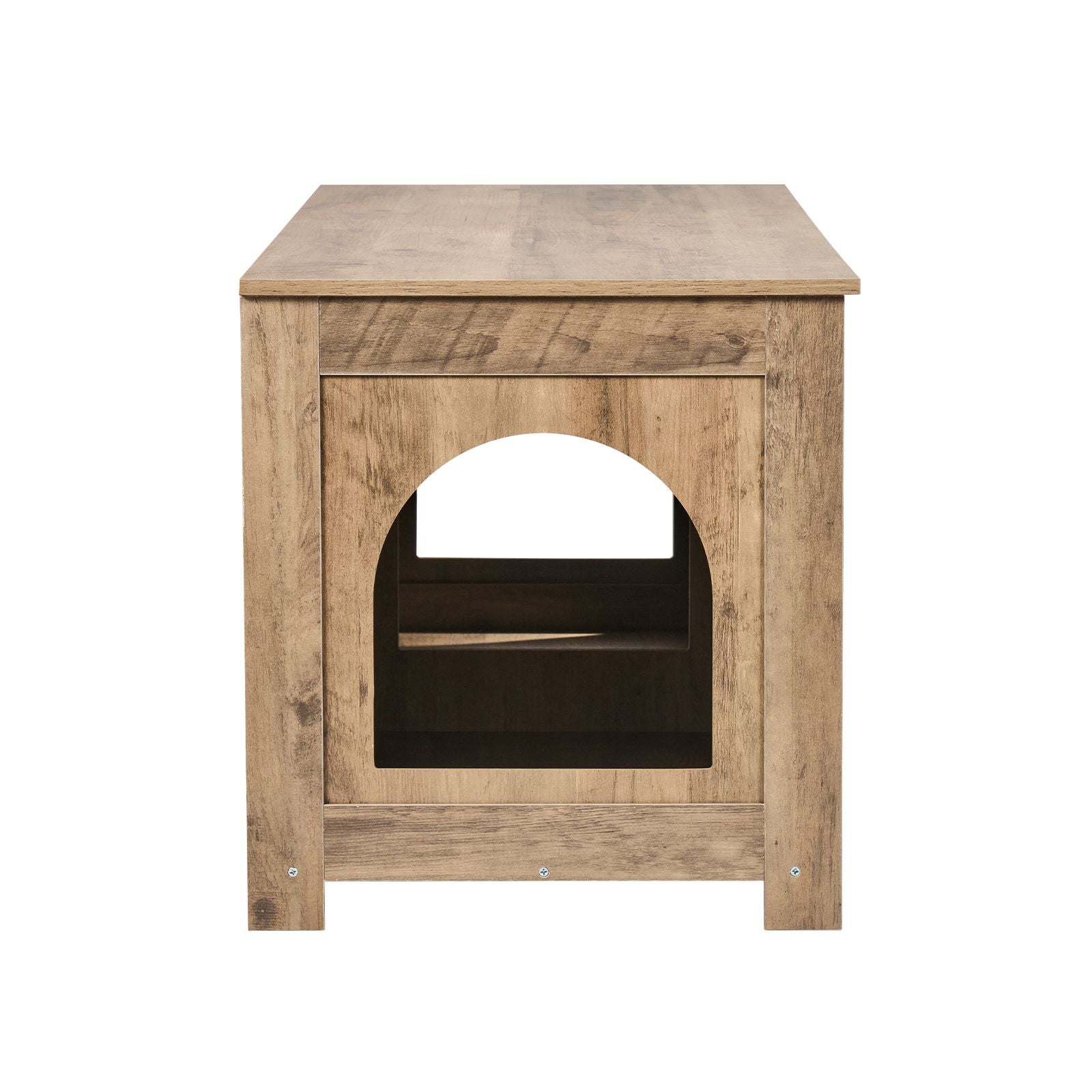 Cat Litter Box Enclosure for 2 Cats, Litter Box Furniture Hidden with Double Rooms, Wooden Cat Box Cabinet Fit Most of Litter Box, 47.2"L x 18.5"W x 19.7"H, Greige