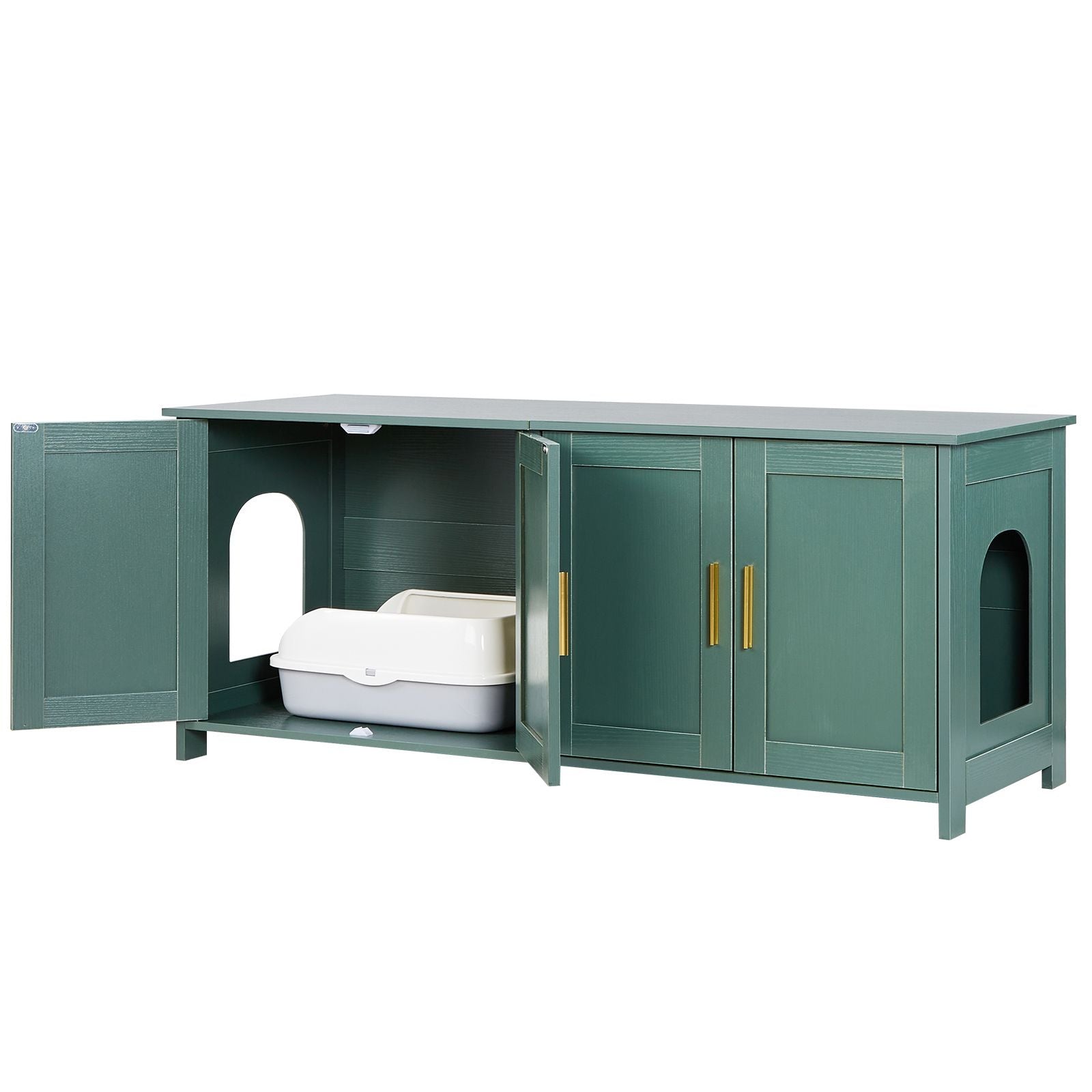 Hidden Litter Box Cabinet for Multi-Cat Households