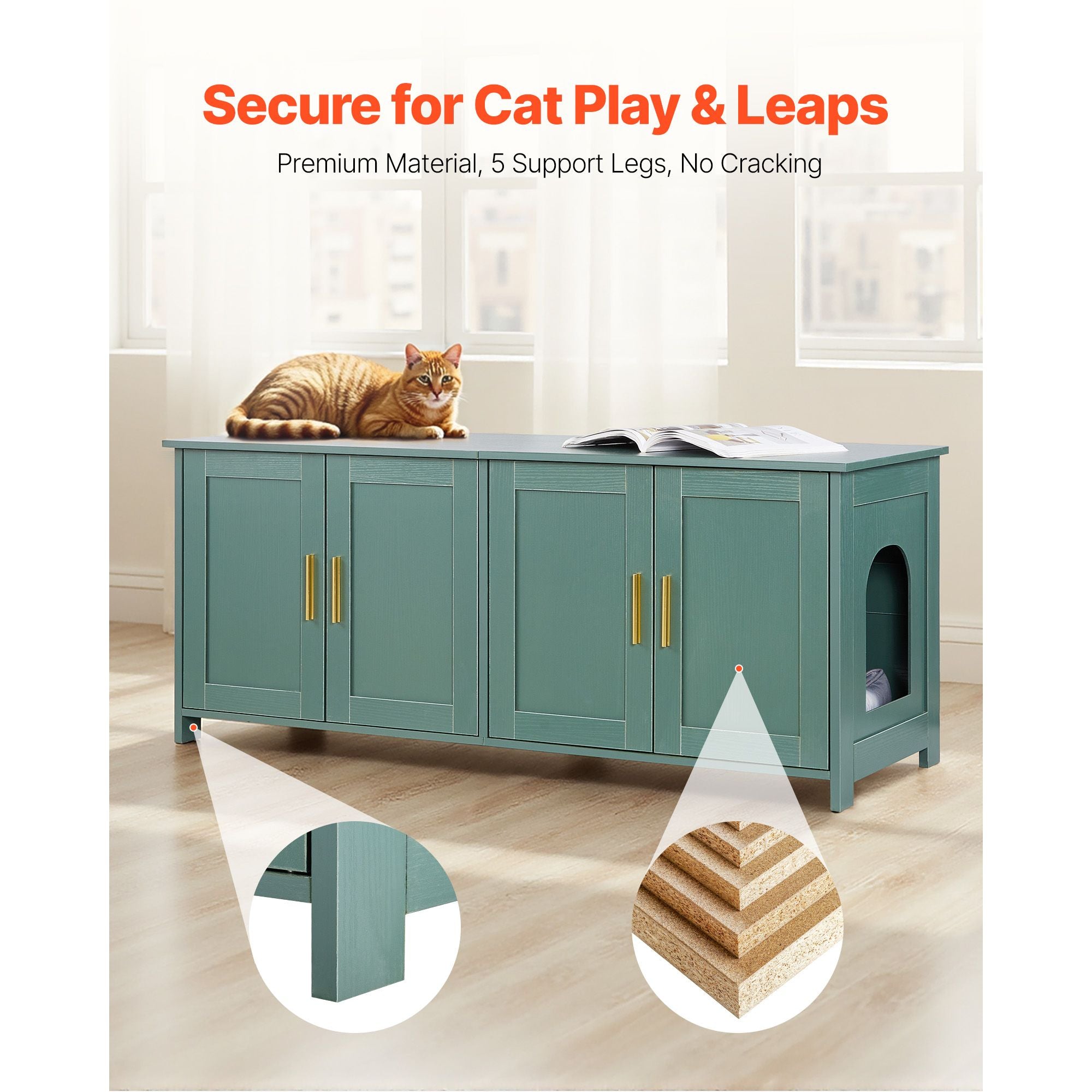Hidden Litter Box Cabinet for Multi-Cat Households