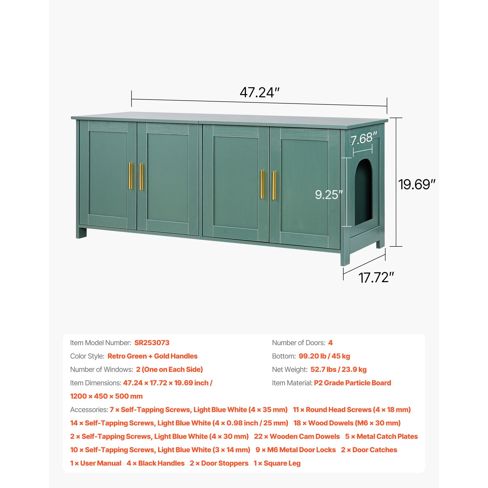 Hidden Litter Box Cabinet for Multi-Cat Households