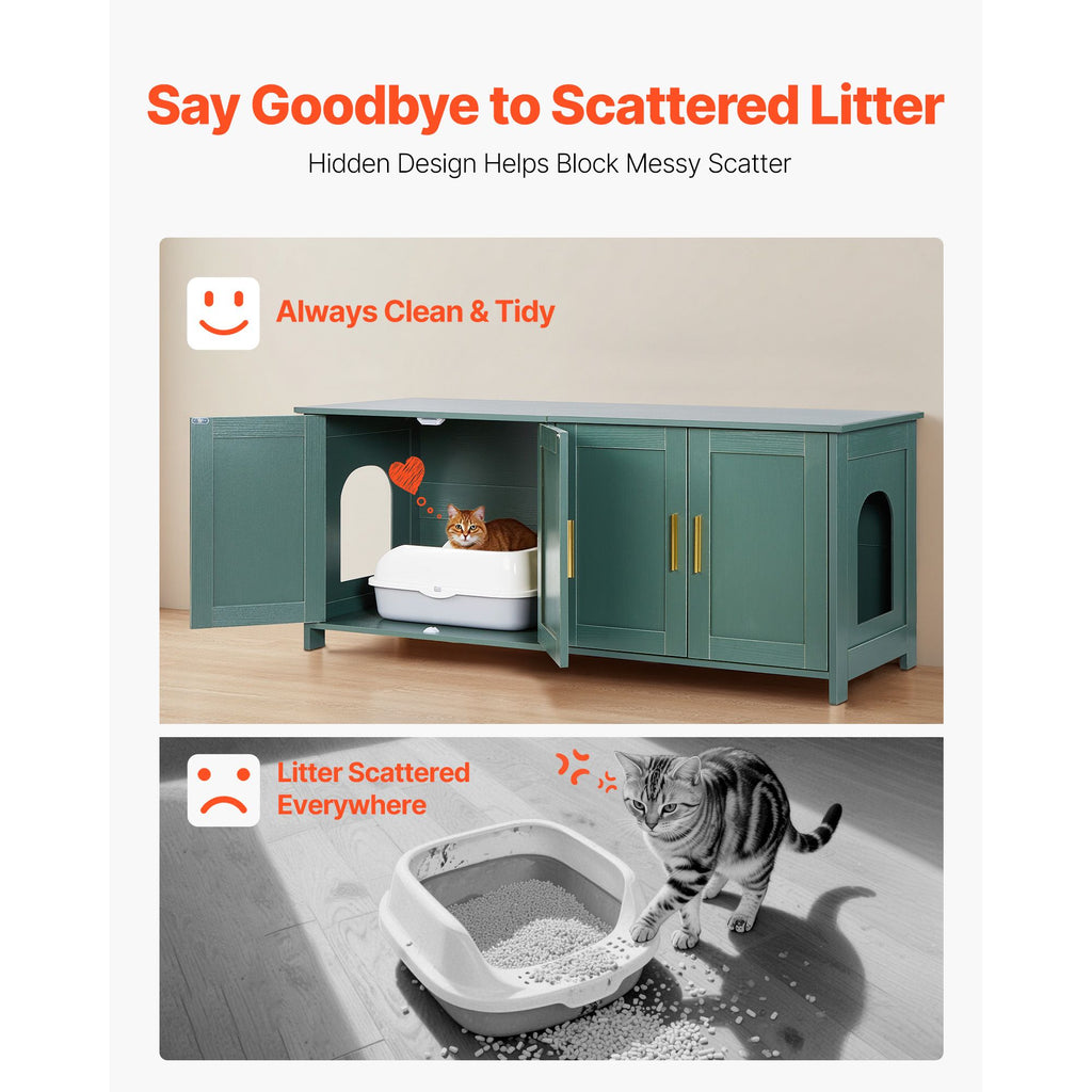 Hidden Litter Box Cabinet for Multi-Cat Households