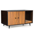 Cat Litter Box Enclosure with Divider and Double Doors – Multifunctional Furniture